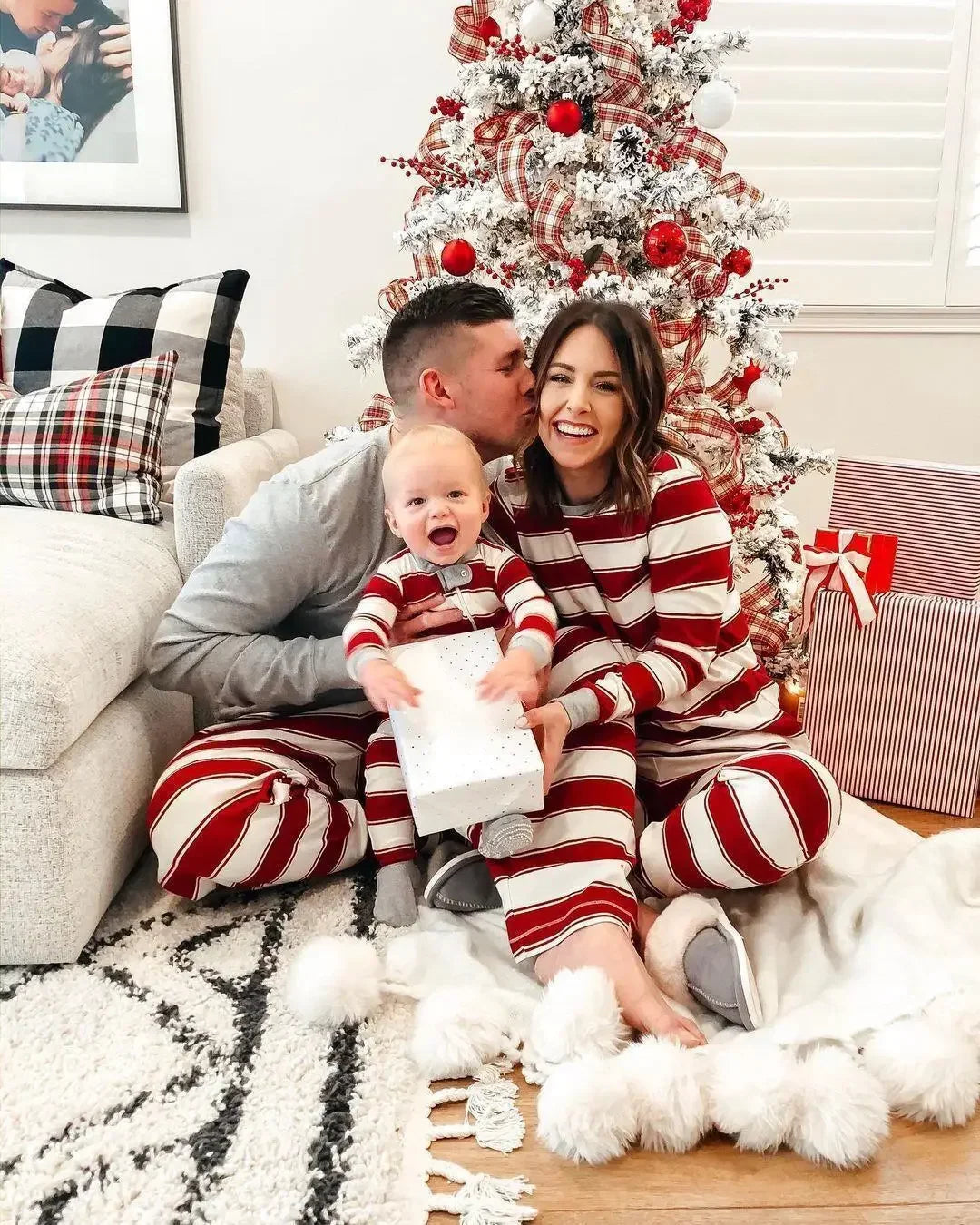 Bellanica - Striped Christmas Family Pajama
