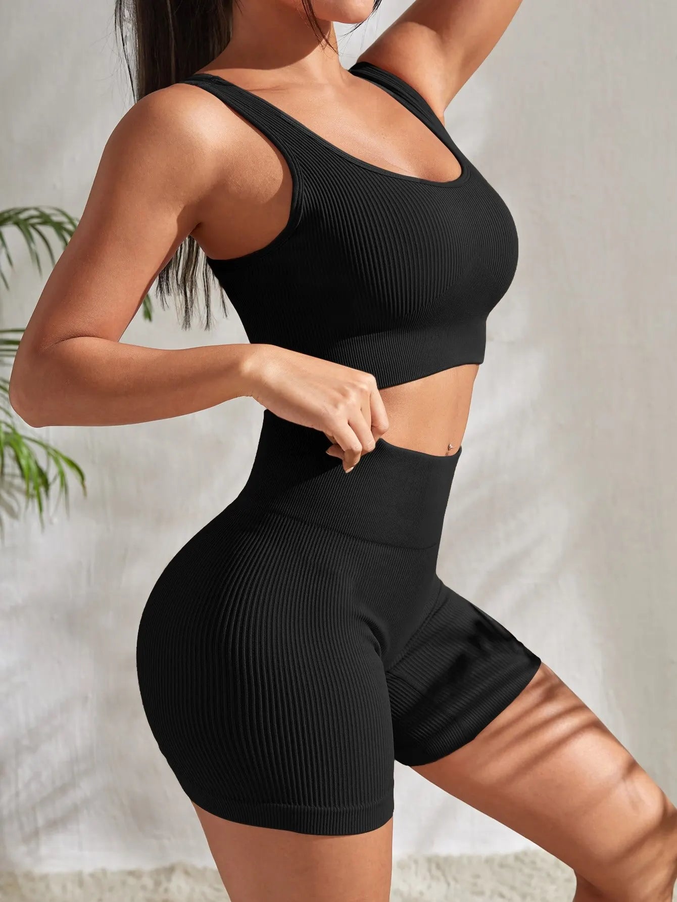 Bellanica - Seamless Ribbed 2-Piece Workout Set