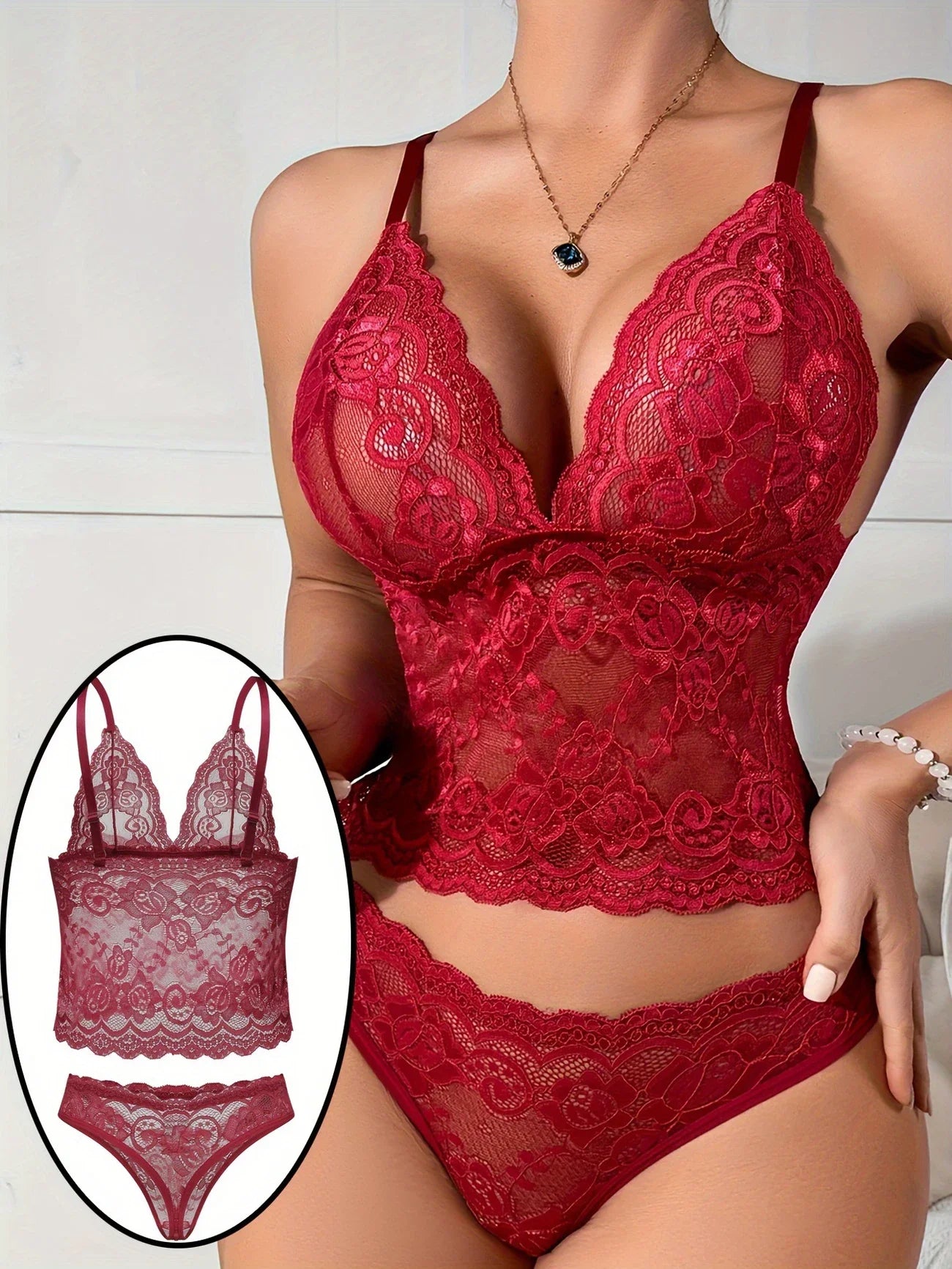 Bellanica - 2-Set Lace Lingerie with Panties