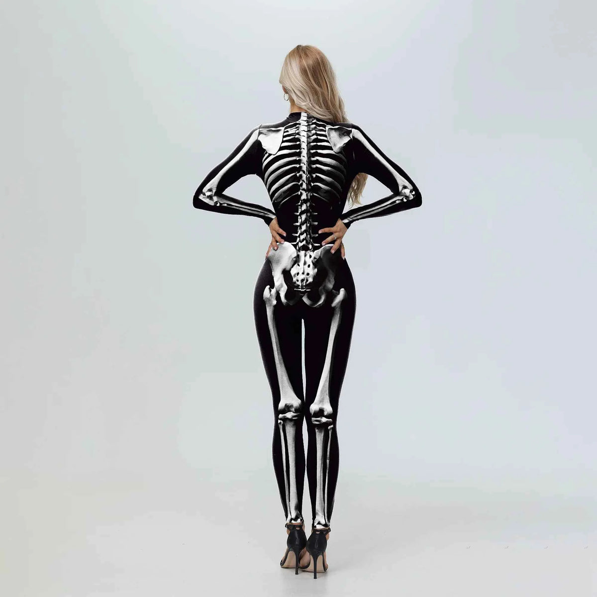 White Skeleton Halloween Cosplay Bodysuit