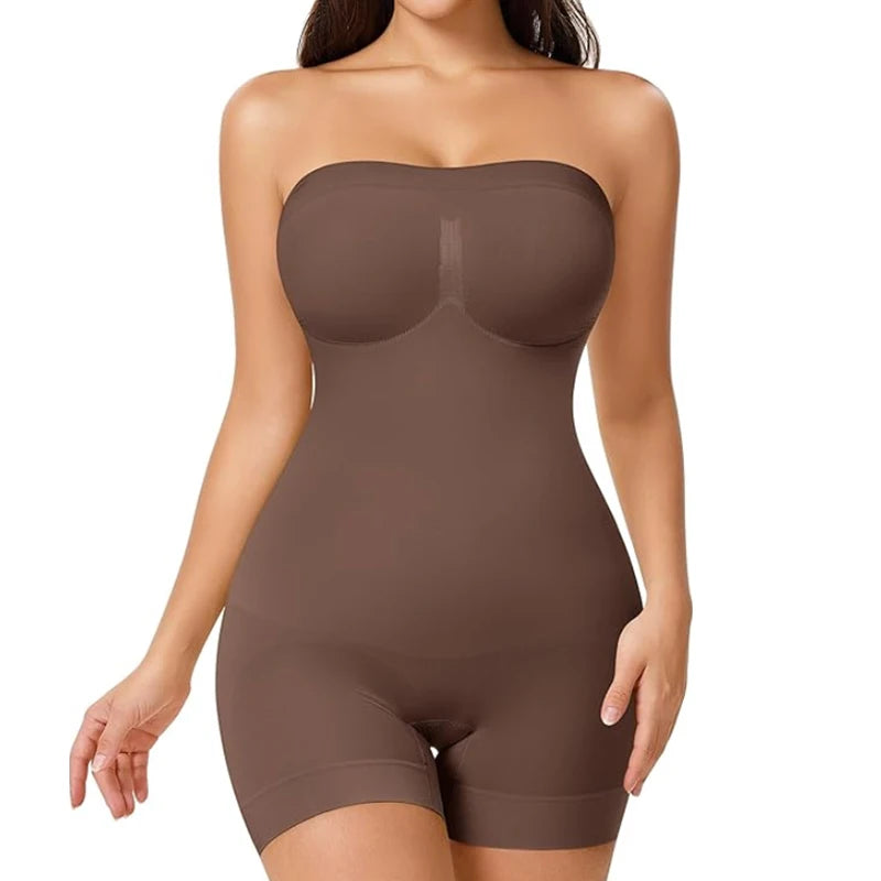 Strapless Seamless Tummy Control Shaper Top
