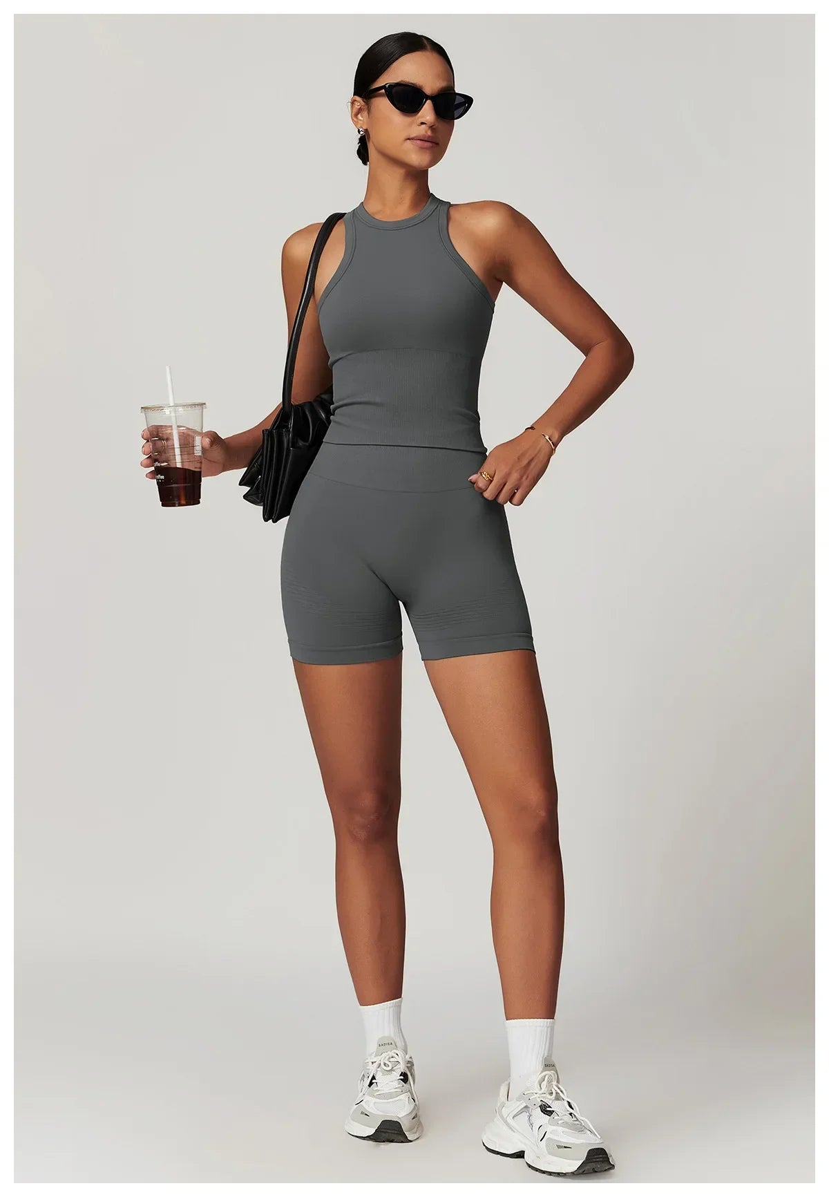 Bellanica - Seamless Ribbed 2-Piece Yoga Set