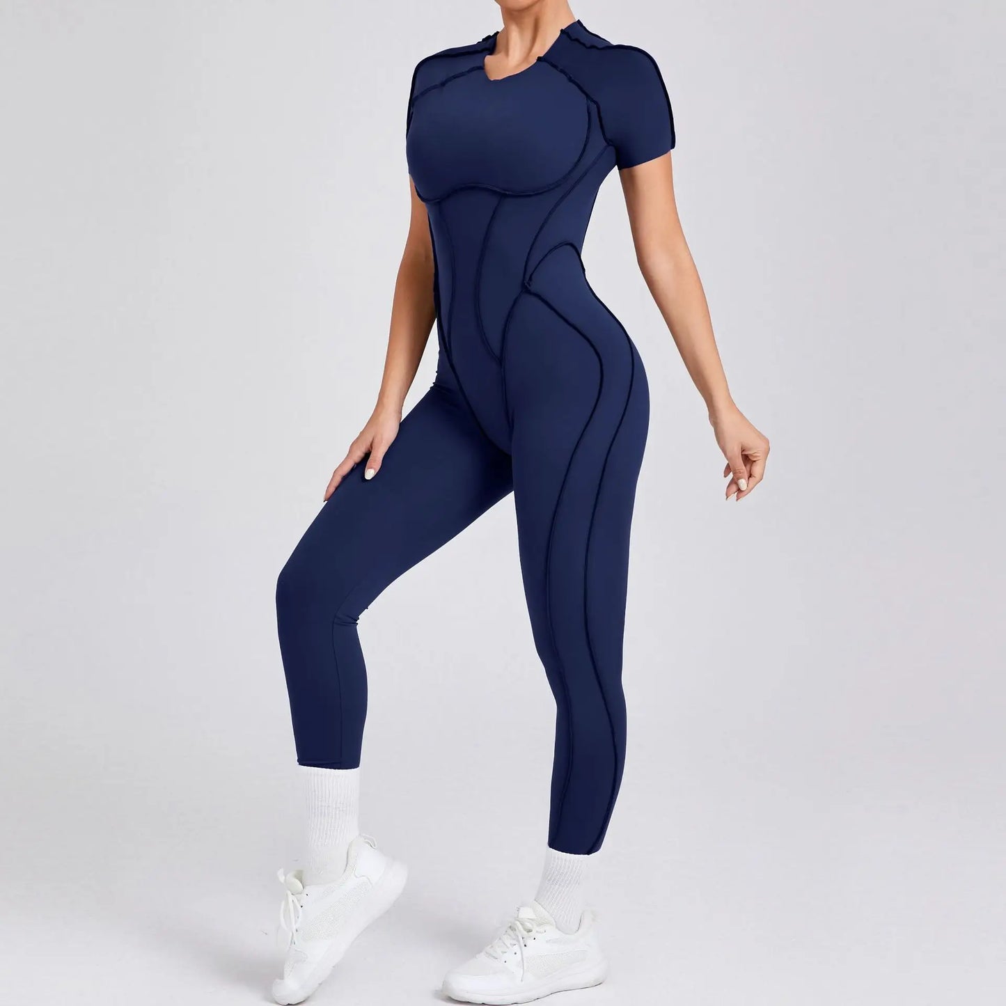 Bellanica - One-piece padded backless slim jumpsuit