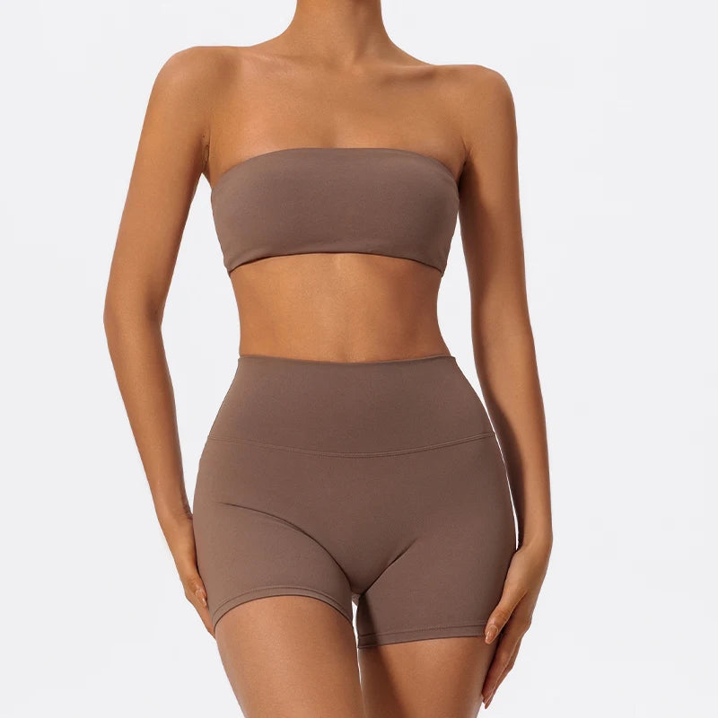 Bellanica - Womenâs strapless workout bra set
