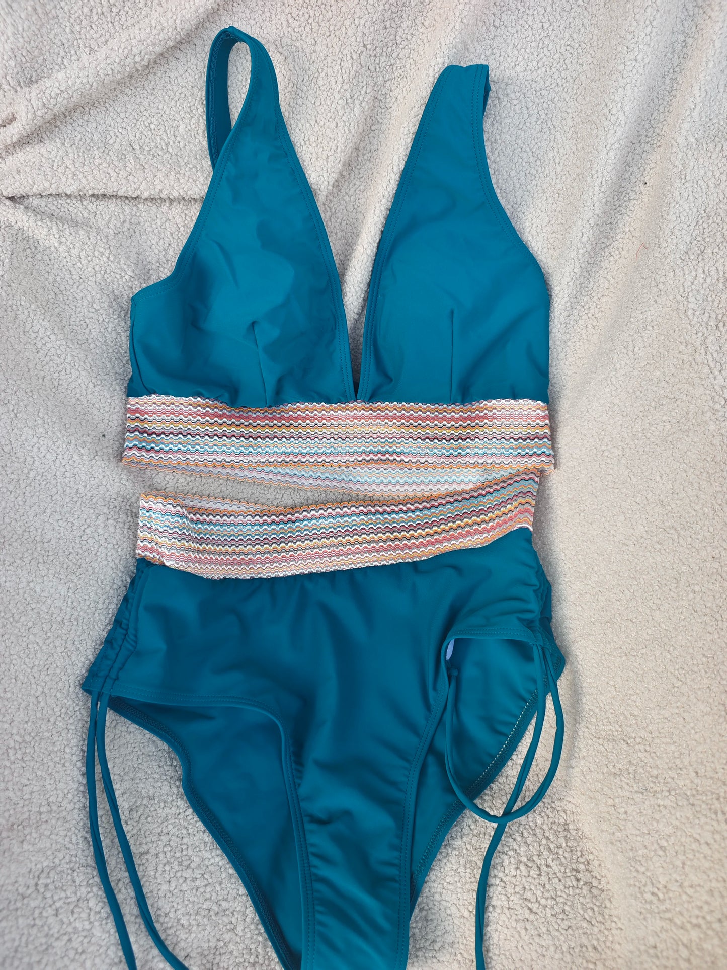 Bellanica - Drawstring High-Waist Bikini Set