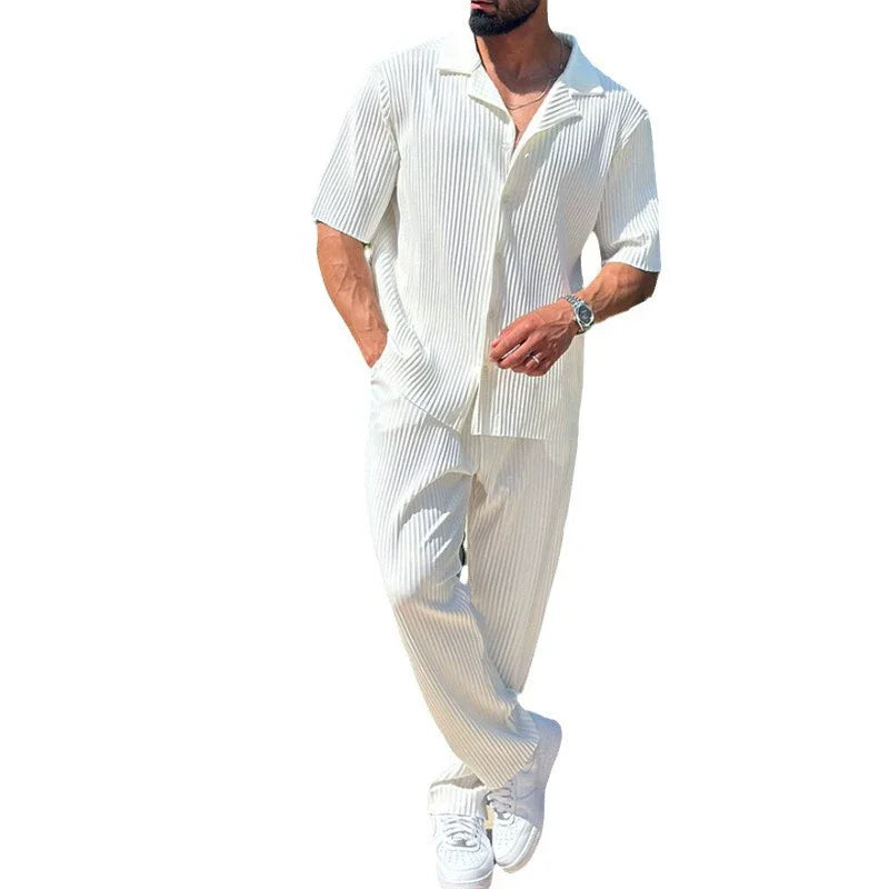 Bellanica - Men's Summer Casual Button Shirt Set