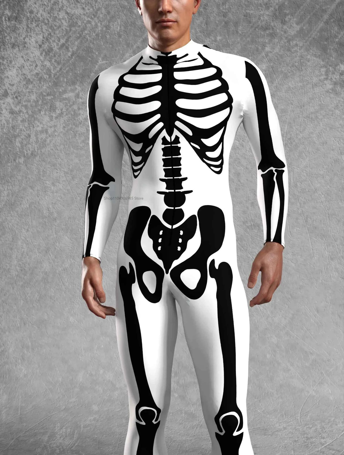 Men's Skeleton Steampunk Halloween Bodysuit