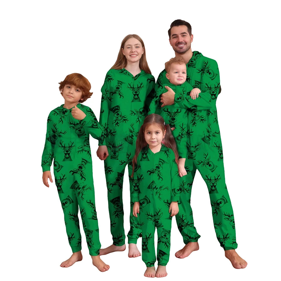 Bellanica - Christmas Elk Jumpsuit Pajamas