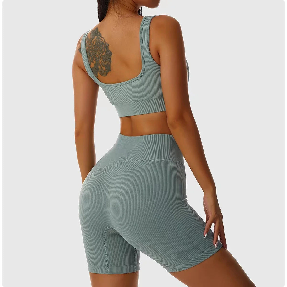 Bellanica - Ribbed Seamless Yoga Sports Set