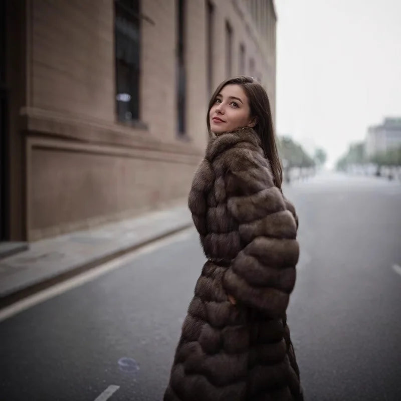Bellanica - Modischer, warmer Kunstpelzmantel