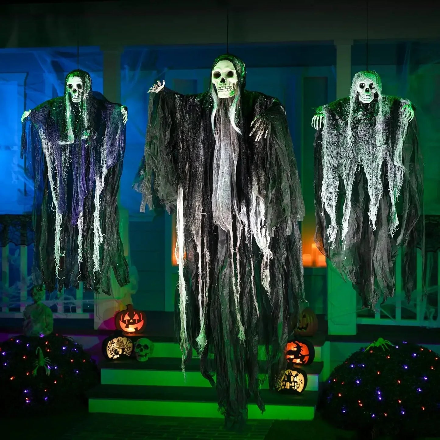 Bellannica - Sound-Activated Light-Up Halloween Ghosts