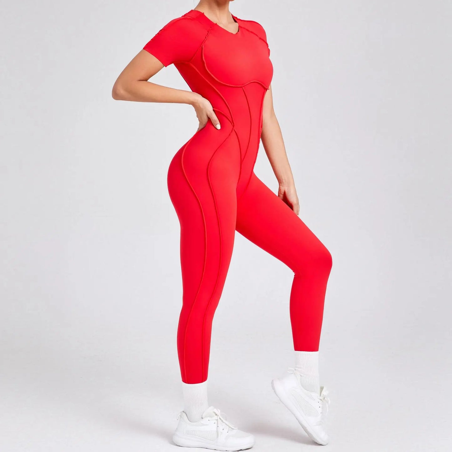 Bellanica - One-piece padded backless slim jumpsuit