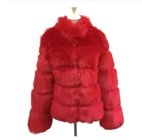 Elegant Spliced Autumn-Winter Coat