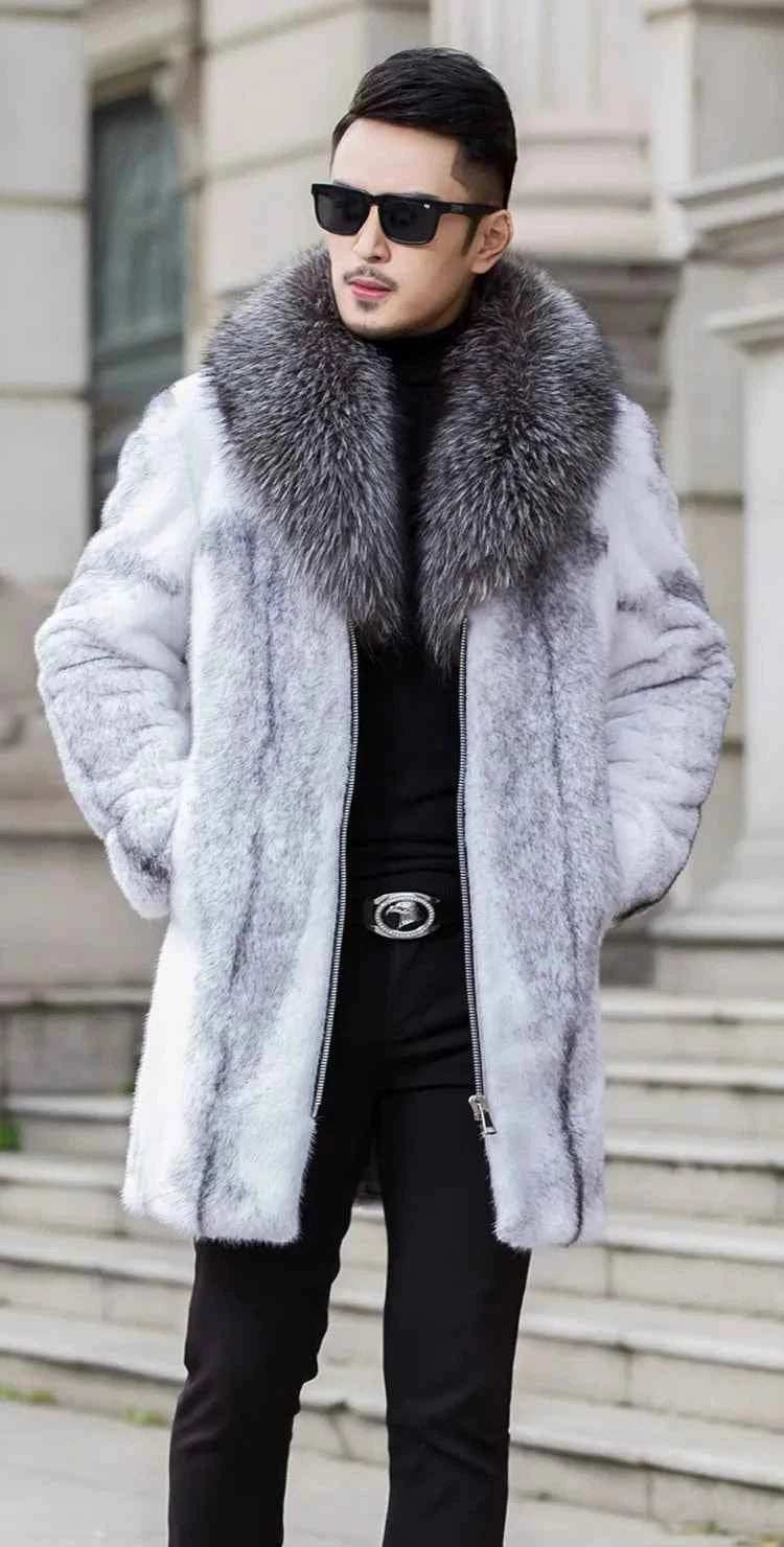Men’s Luxury Faux-Fur Coat