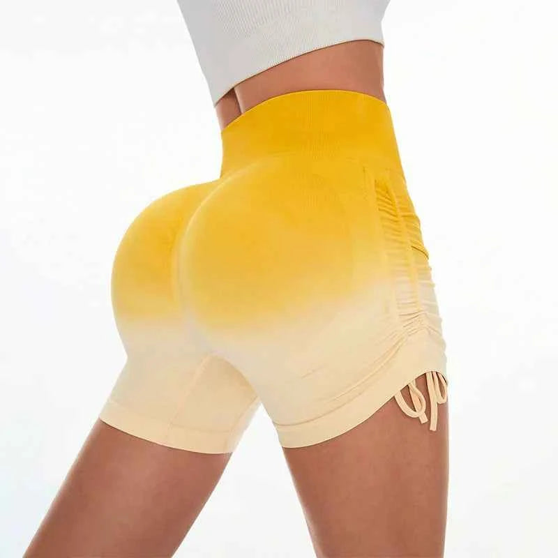 Gradient High-Waist Sports Shorts