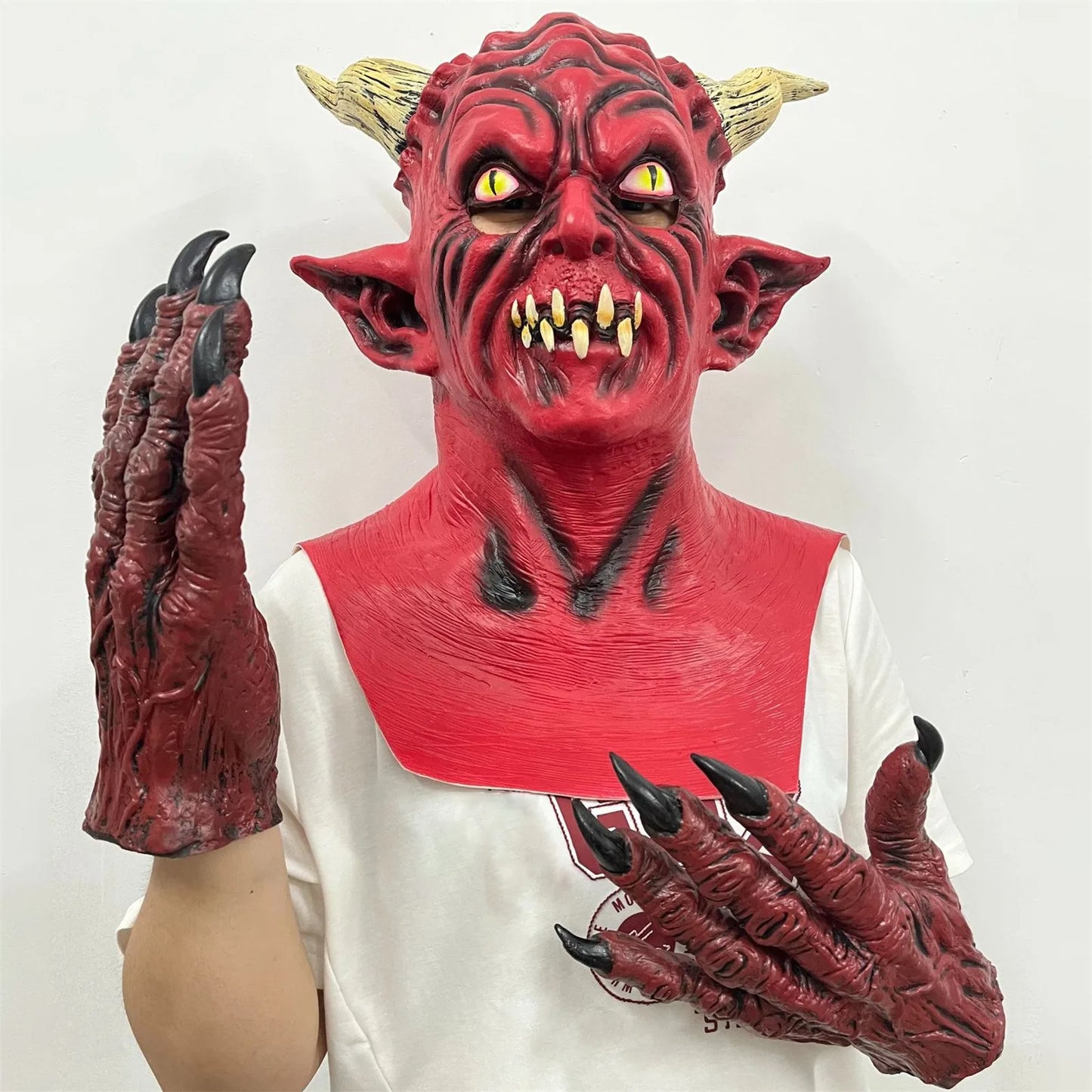 Bellanica - Masque d'Halloween démoniaque à cornes