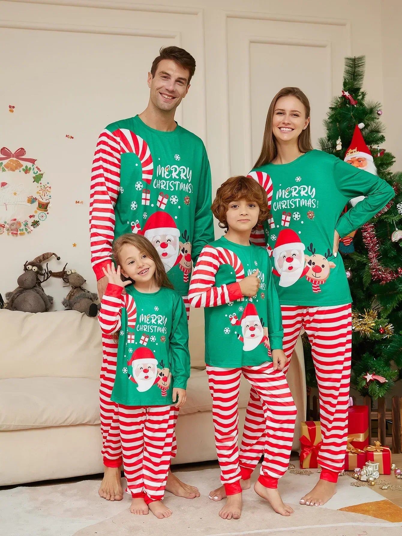 Bellanica - Cartoon Christmas Family Pajamas