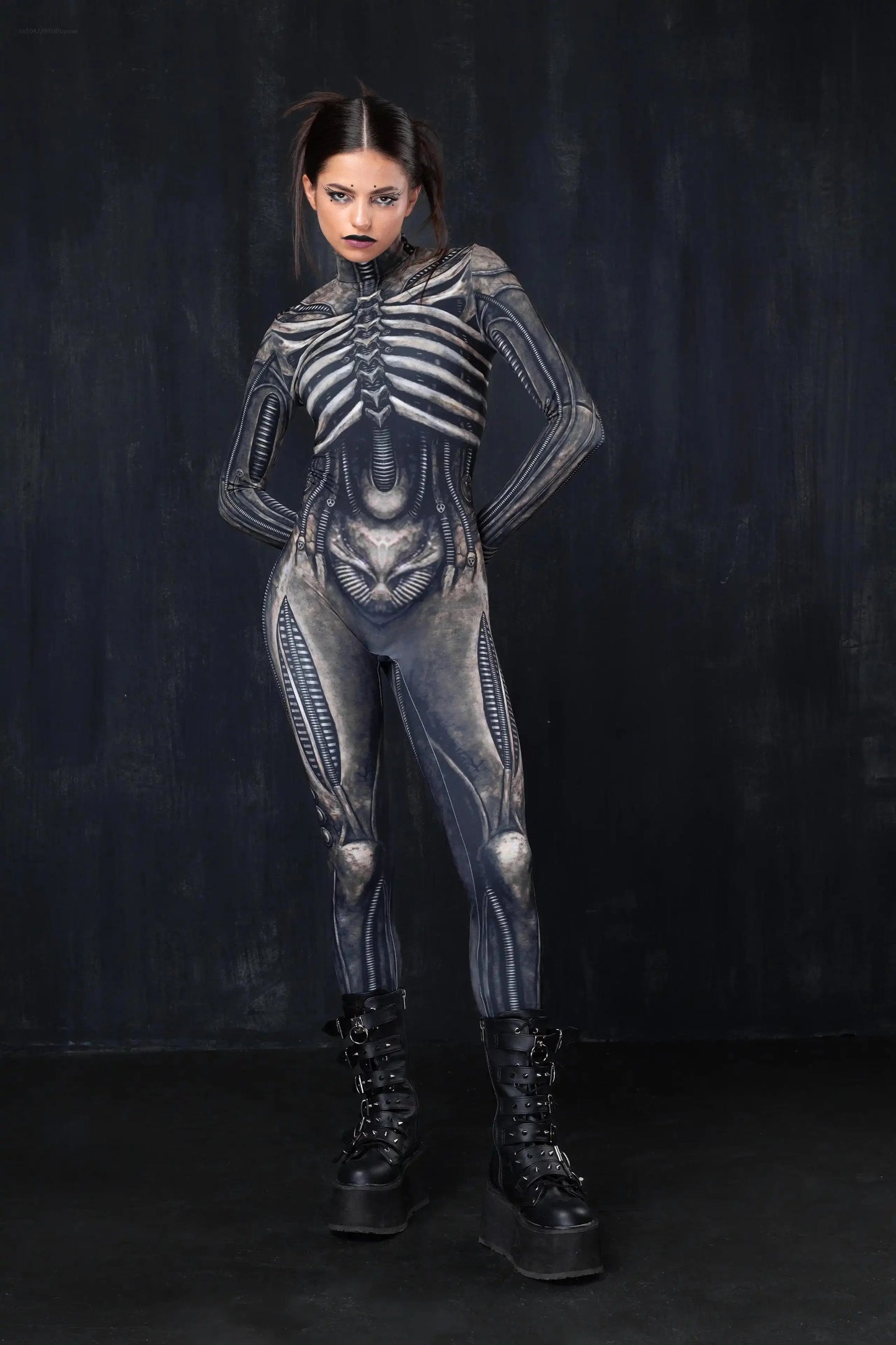 Bellanica - Cyberpunk Skeleton 3D Catsuit Costume