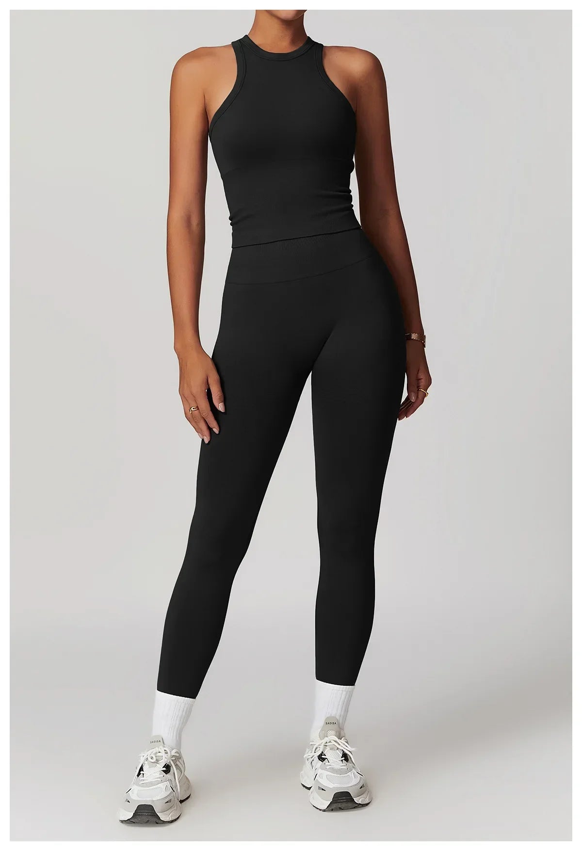 Bellanica - Seamless Ribbed 2-Piece Yoga Set