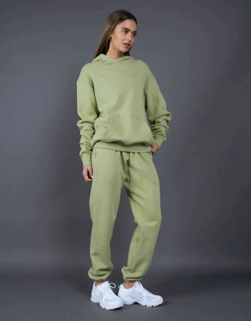 Bellanica - Fleece-Lined Thick Hooded Sweatshirt Set