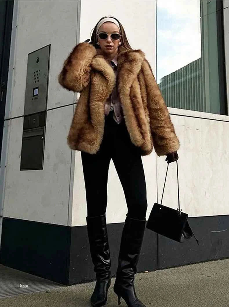 Oversized Faux Fur Coat