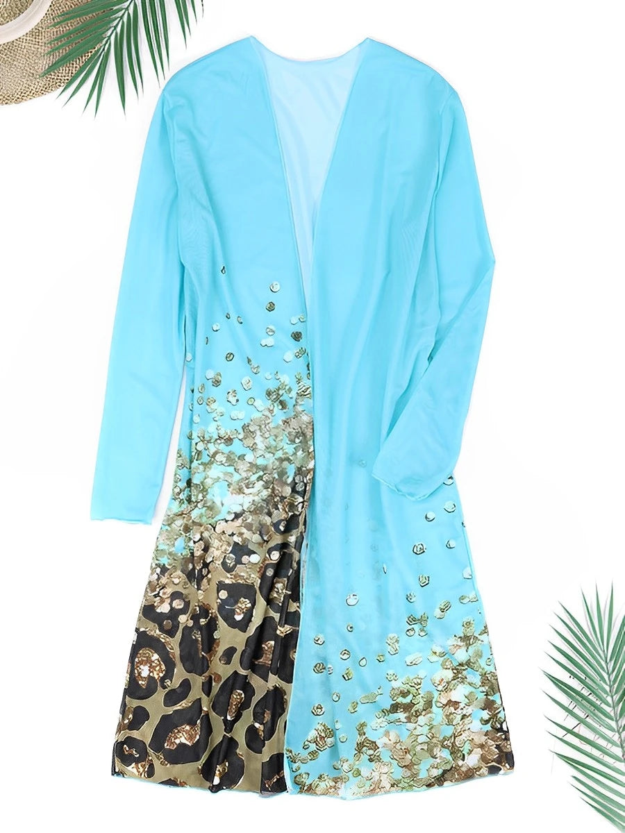 Bellanica - Printed Bikini Set with Kimono