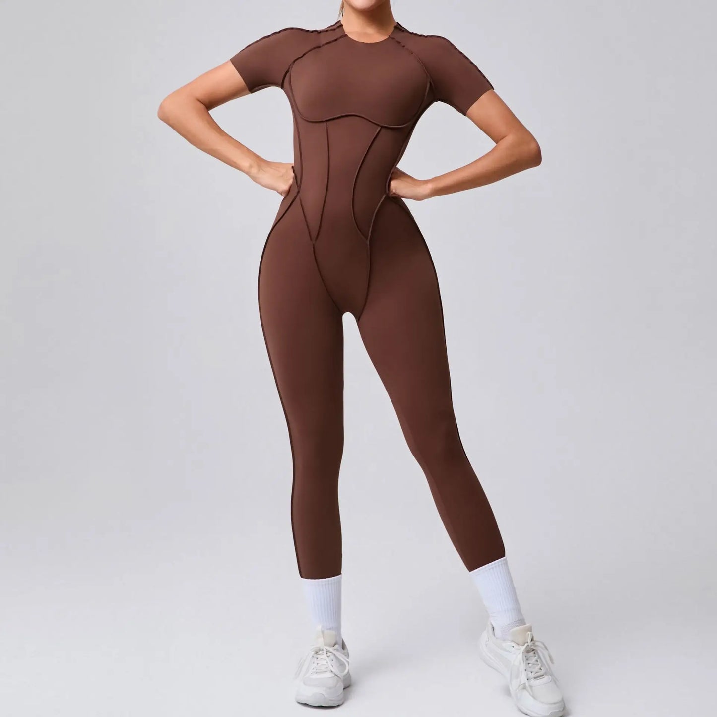 Bellanica - One-piece padded backless slim jumpsuit