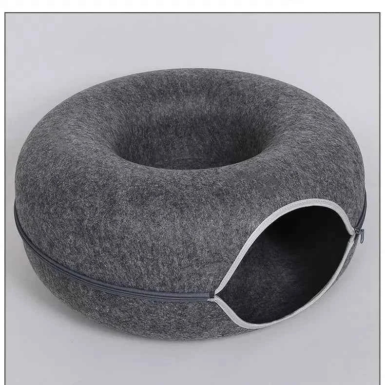 Detachable Felt Cat Tunnel Bed