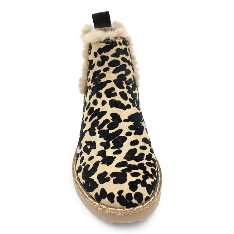 Bellanica - Leopard Print Suede Boots