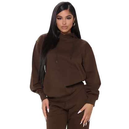 Bellanica - Loose Plus-Size Hooded Sweater Suit