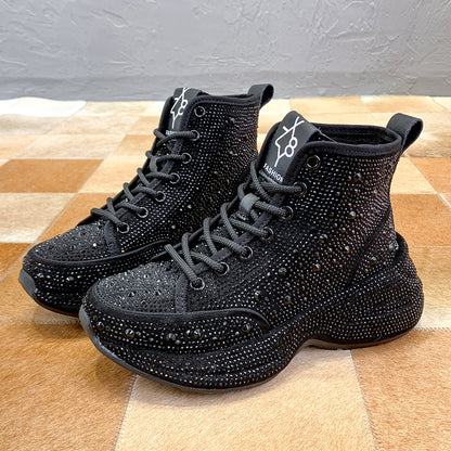Bellanica - Rhinestone women's platform shoes