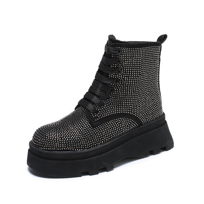 Bellanica - Martin Boots Flat British Style Thick-soled Short Tube