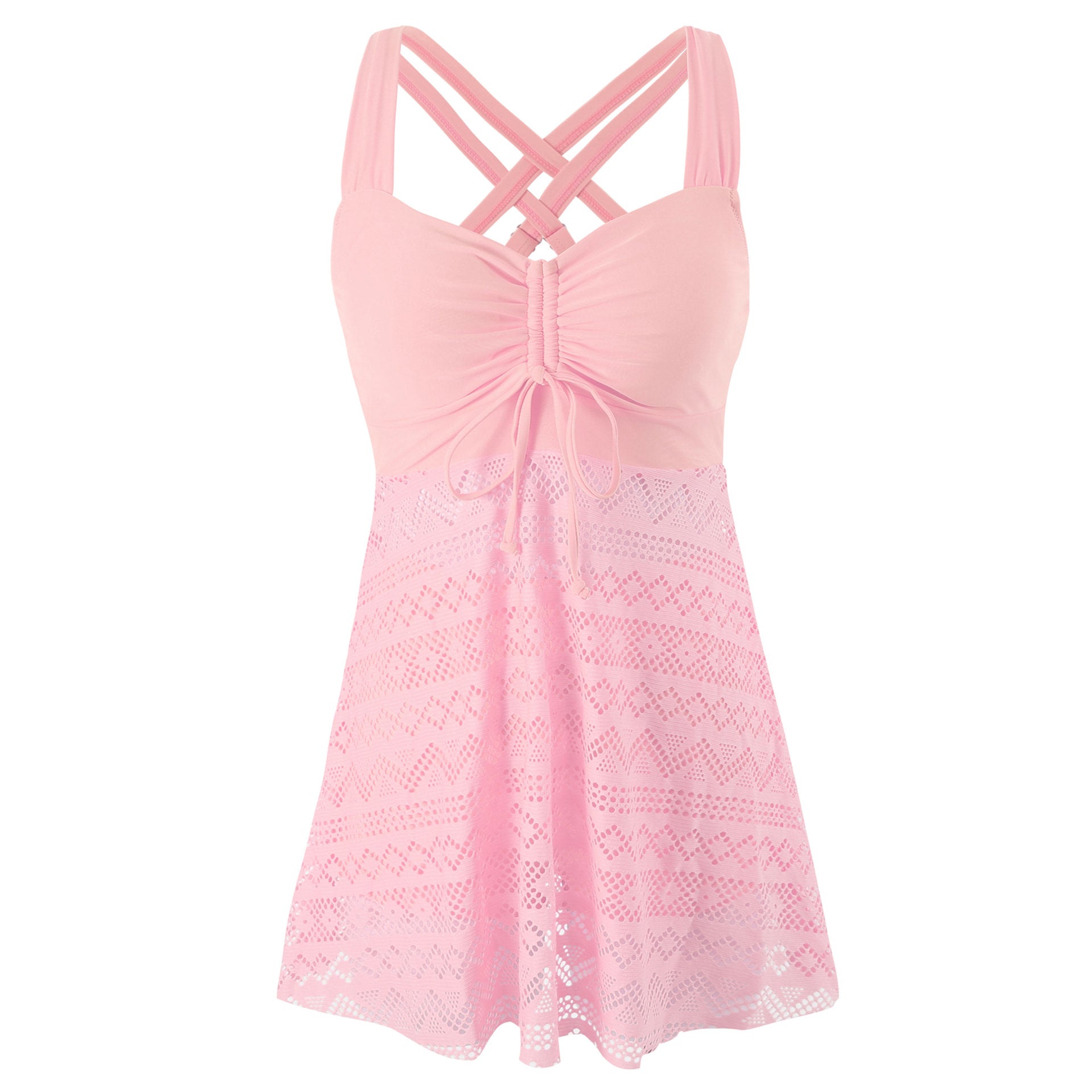 Lace One Piece Swimsuit | Elegant Solid Color Swimwear