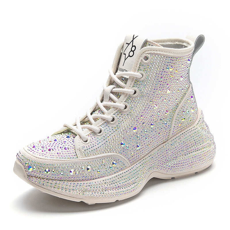 Bellanica - Rhinestone women's platform shoes