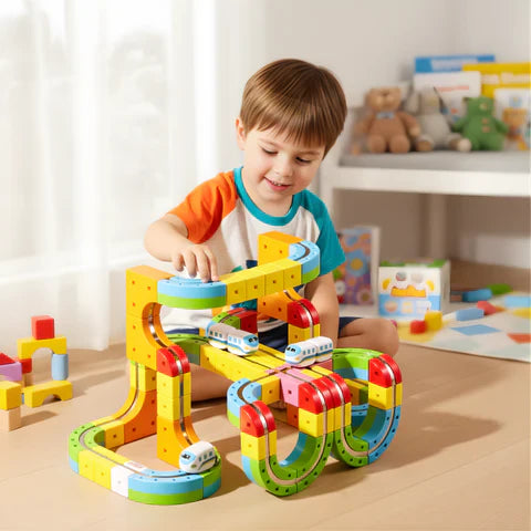 3D Magnetic Track Car Building Blocks