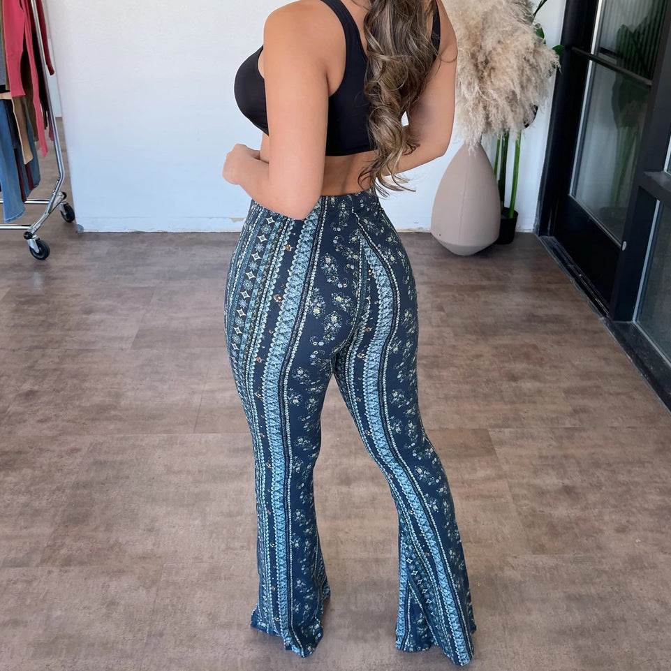 High-Stretch Sexy Printed Slim Pants