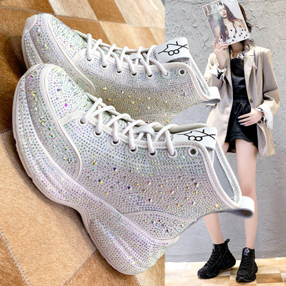 Bellanica - Rhinestone women's platform shoes