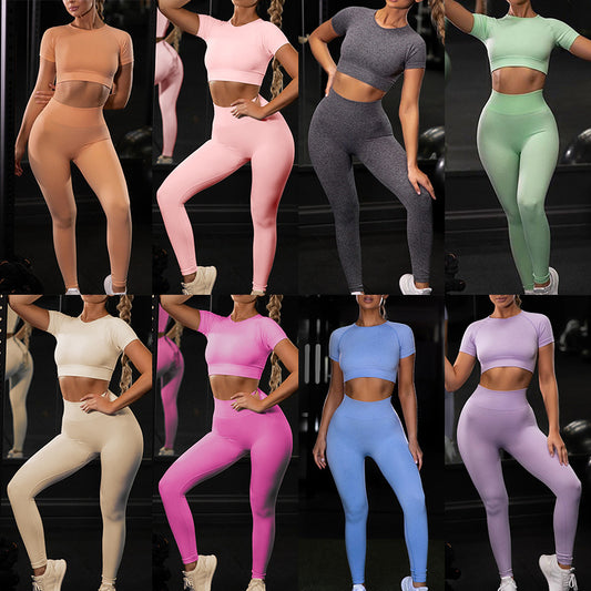 Women's Seamless Booty Yoga Set - front view