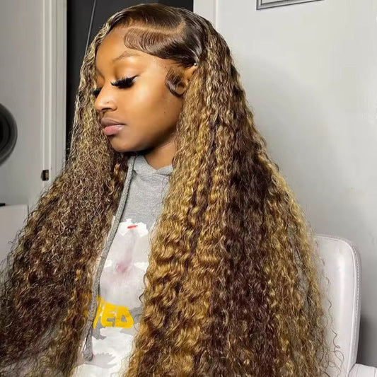 Piano-Color Front Lace Wig - front view