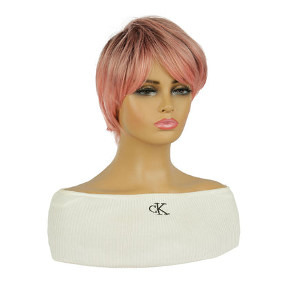 Gradient Bob Wig Full Headpiece - detail