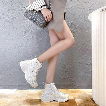 Bellanica - Rhinestone women's platform shoes