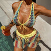 Seaside Vacation Bikini Three-Piece Set