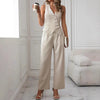Women's V-Neck Vest and Pants Set