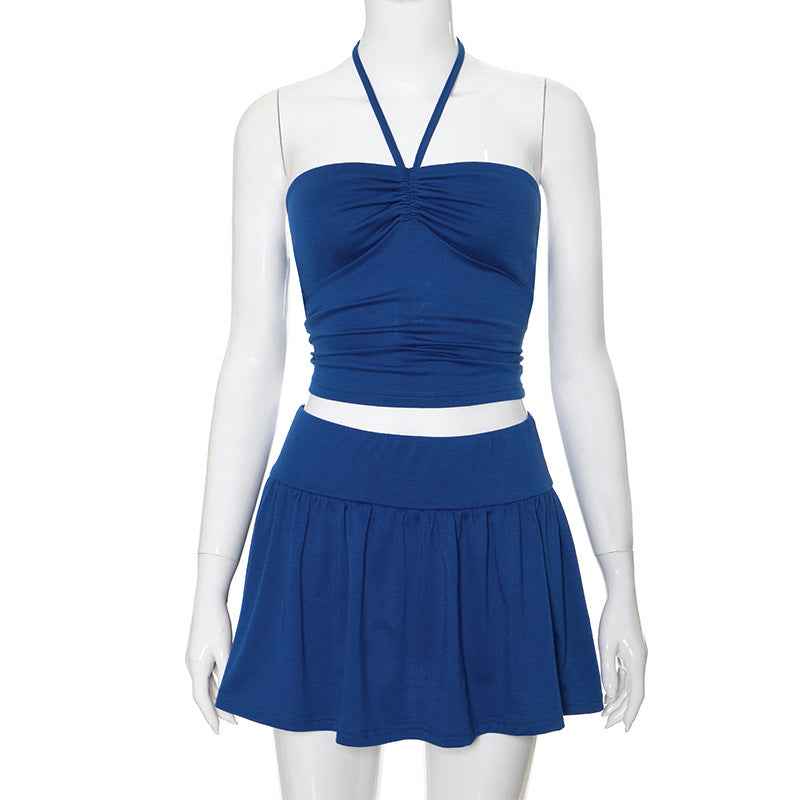 Women's Summer Tube Top Skirt Set