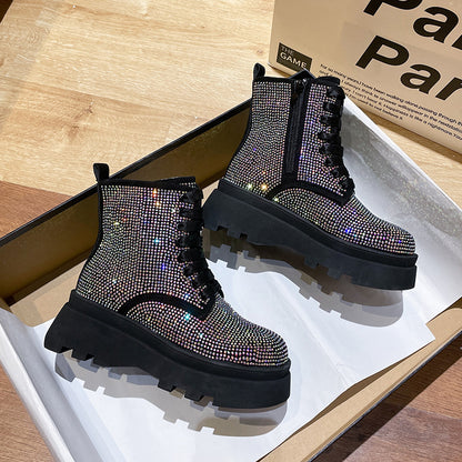 Bellanica - Martin Boots Flat British Style Thick-soled Short Tube