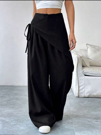 Women's Irregular Wide-Leg Casual Trousers