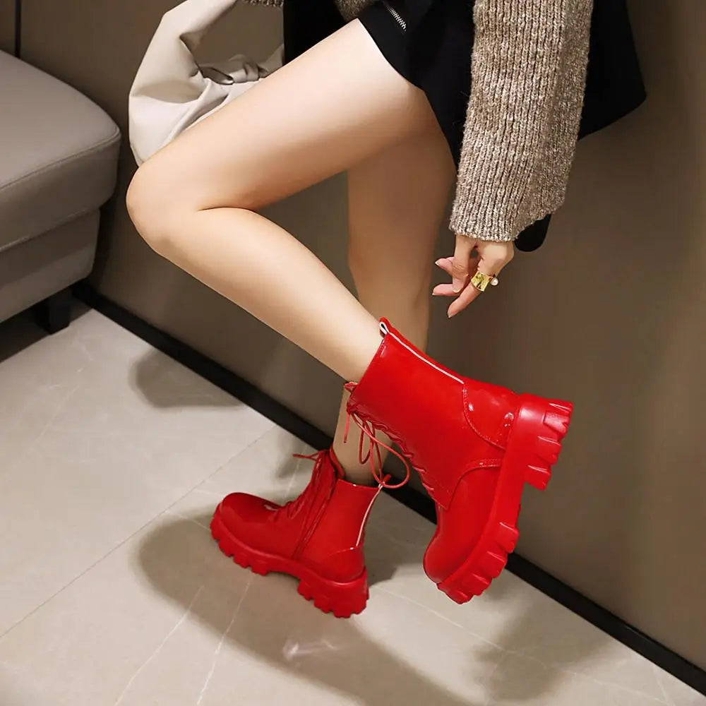 Bellanica - Patent leather platform boots
