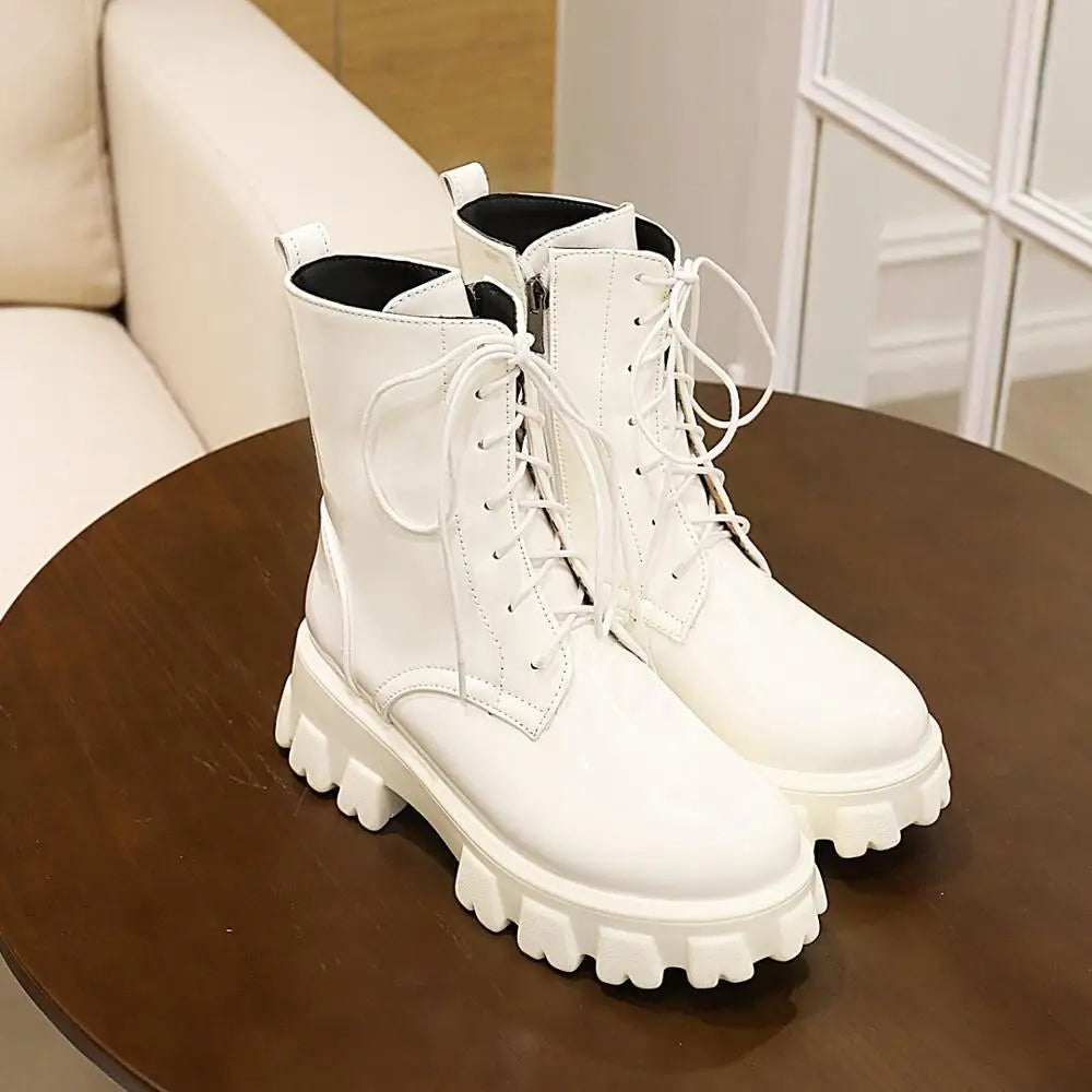 Bellanica - Patent leather platform boots