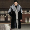 Men's Imitation Mink Coat Winter Warm Long Trench Coat