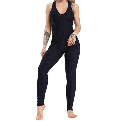 Bellanica - Sexy Backless Fitness Halter Jumpsuit